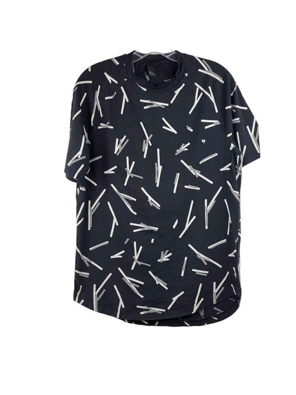 EUC-H&M Abstract,Modern Print,RelaxedFit, ShortSleeve,RoundNeck Cotton T-Shirt M